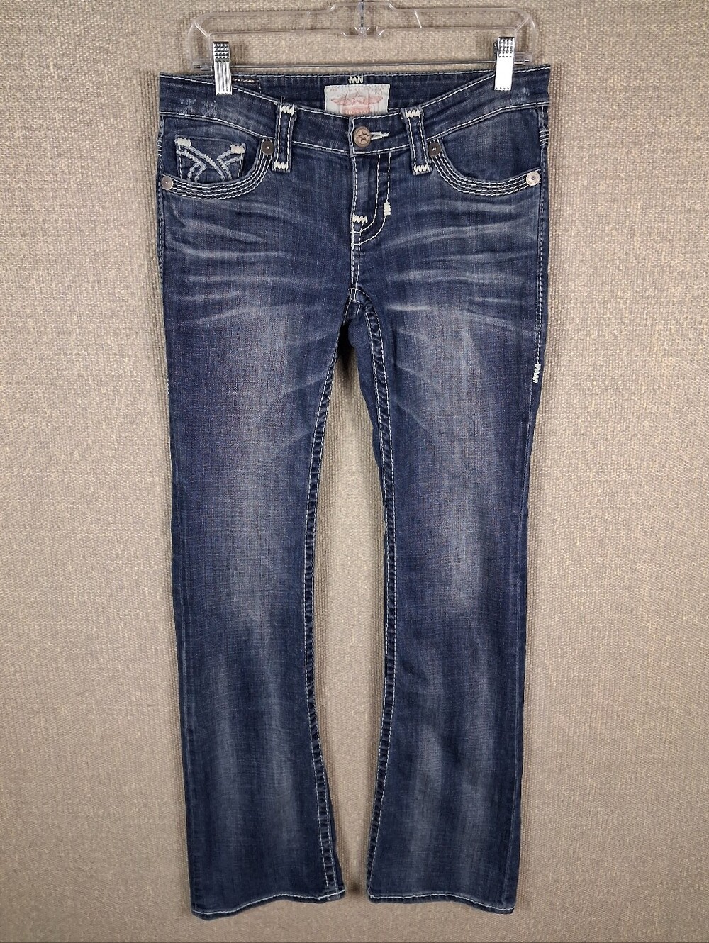 Big Star Liv Boot Jeans Womens 27 Long Blue Denim Classic 5 Pocket Low Rise